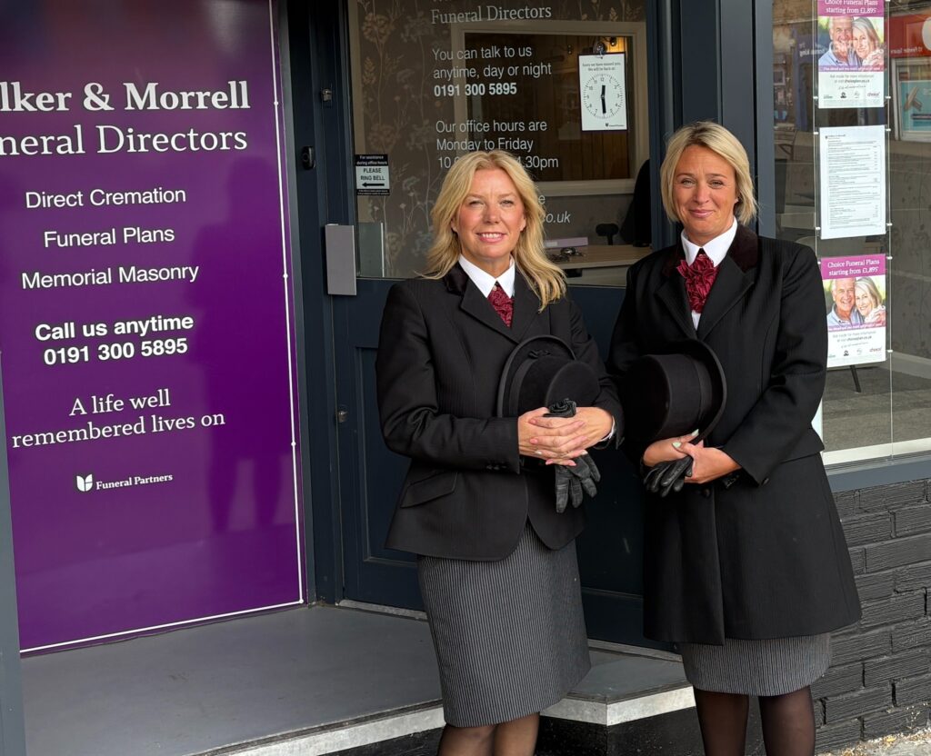 Funeral directors outside Walker & Morrell Funeral Directors' new Leam Lane funeral home ahead of a community open day.
